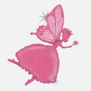 Fairy silhouette holographic foil balloon 132cm 52 inch helium quality, Auckland NZ