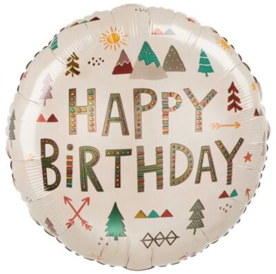 Jungle Party Wilderness Happy Birthday 18inch Foil Balloon