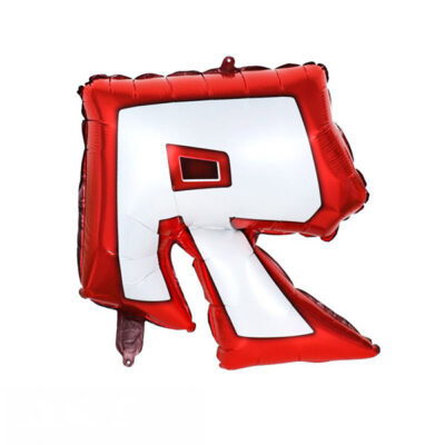 Roblox - R Sign Foil Balloon Roblox R Logo red white foil balloon 61x50cm air fill, Auckland NZ