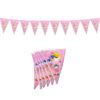 Pink Baby Shark triangle banner pennant bunting party decoration, Auckland NZ