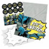 Batman birthday party comic book style invitations, Auckland NZ