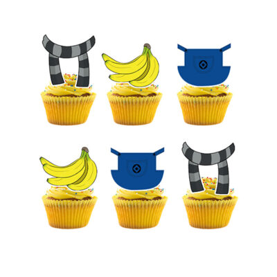 Minions Birthday Party Supplies cup Cake Toppers