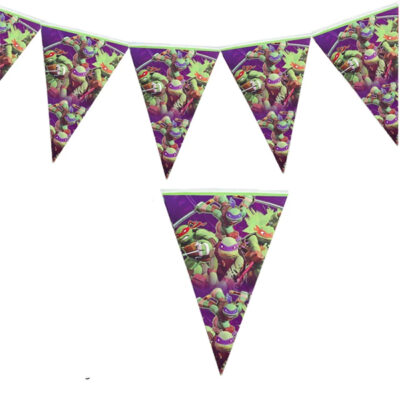 Ninja Turtles flag banners Teenage Mutant Ninja Turtles triangle party banner pennant bunting, Auckland NZ