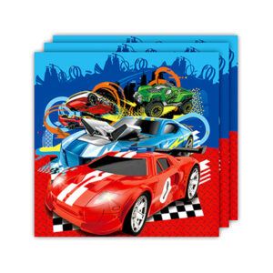 Race car birthday napkins Hot Wheels themed 20 pieces, Auckland NZ