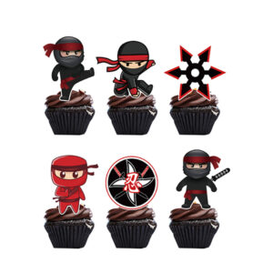 Ninja warrior cupcake toppers 24 pieces boys birthday, Auckland NZ
