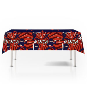 Ninja party disposable plastic tablecloth boys warrior birthday, Auckland NZ