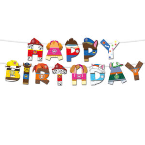 PAW Patrol theme Happy Birthday banner, Auckland NZ
