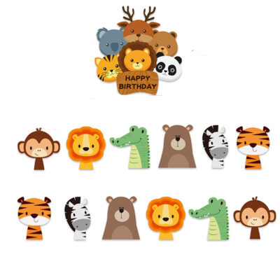 Animal zoo party cupcake toppers 13 pieces, Auckland NZ