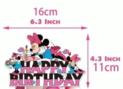 Minnie Mouse Theme Birthday cake decorations