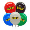 Ninja warrior party balloons 5 pieces kids ninja birthday, Auckland NZ