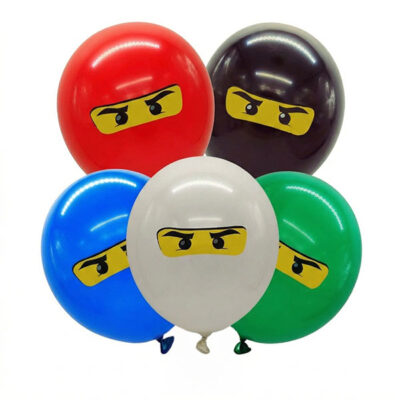 Ninja warrior party balloons 5 pieces kids ninja birthday, Auckland NZ