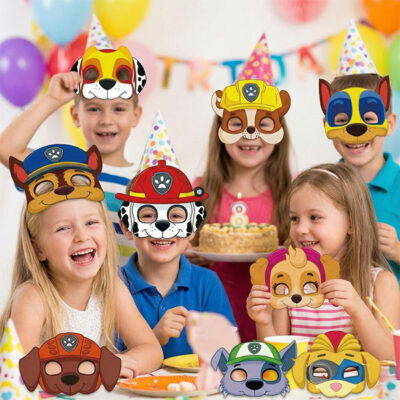 paw patrol glass01 PAW Patrol birthday party masks 12 pieces character favours, Auckland NZ