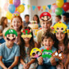 Super Mario Brothers party masks 12pcs — kids character birthday favours, Auckland NZ