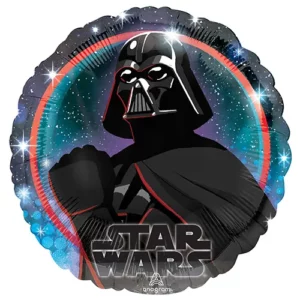 Star Wars Galaxy Darth Vader foil balloon 45cm with holographic space background – Star Wars party balloon NZ, Balloons4you Auckland