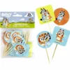 Bluey Cupcake Picks Bluey Cupcake Picks 7.6cm 24 Pack Bluey Bingo Party Supplies Auckland