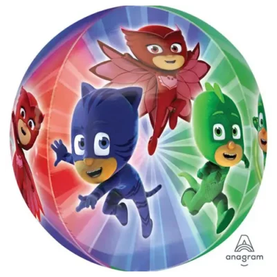 PJ Masks Orbz XL Clear Foil Balloon 38cm x 40cm Catboy Owlette Gekko Party Supplies Auckland NZ