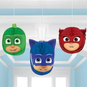 PJ Masks Hanging Honeycomb Decorations Catboy Owlette Gekko 18cm Party Decorations Auckland NZ