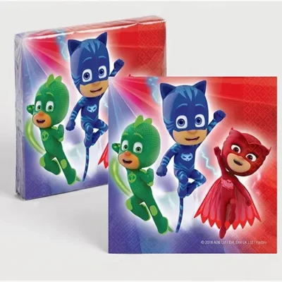 PJ Masks Lunch Napkins 33cm Catboy Owlette Gekko Party Supplies Auckland NZ