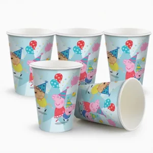 Peppa Pig's Party Paper Cups 266ml 8 Pack Peppa George Party Supplies Auckland NZ