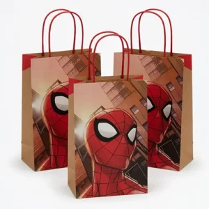Spider-Man Webbed Wonder Paper Kraft Bags 21cm Party Favour Bags Superhero Party Auckland NZ