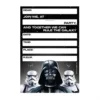 Star Wars Classic invitations 8pk featuring Darth Vader and Stormtroopers with fill-in party details – Star Wars party invites NZ, Balloons4you Auckland