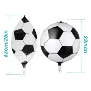 22-inch 4D football foil balloon size guide
