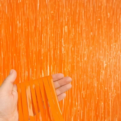 Orange Foil Curtain Backdrop 2m x 1.8m NZ Auckland Silverdale