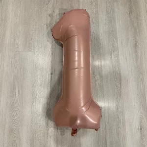 Baby pink giant foil number 1 balloon 100cm