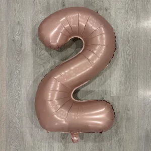 Baby pink giant foil number 2 balloon 100cm