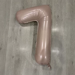 Baby pink giant foil number 7 balloon 100cm