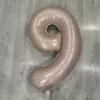 Baby pink giant foil number 9 balloon 100cm