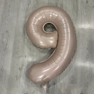 Baby pink giant foil number 9 balloon 100cm