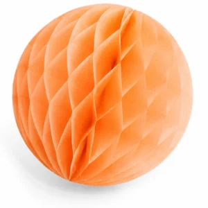 Light Orange Honeycomb Tissue Ball 20-35cm NZ party decoration from Silverdale, Auckland