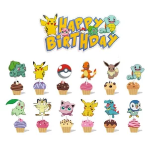 Pokemon theme cake topper 13pcs