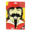 Black Handlebar Moustache & Goatee Set 3PCS Black eyebrows, handlebar moustache and pointed goatee costume set