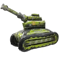 Green army tank party graphic