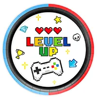 Level Up video game controller party graphic